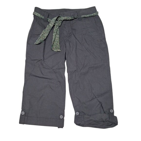 The North‎ Face Cropped Pants Capri Black Tie Belt Womens 10 Gorp Hiking - Picture 7 of 7
